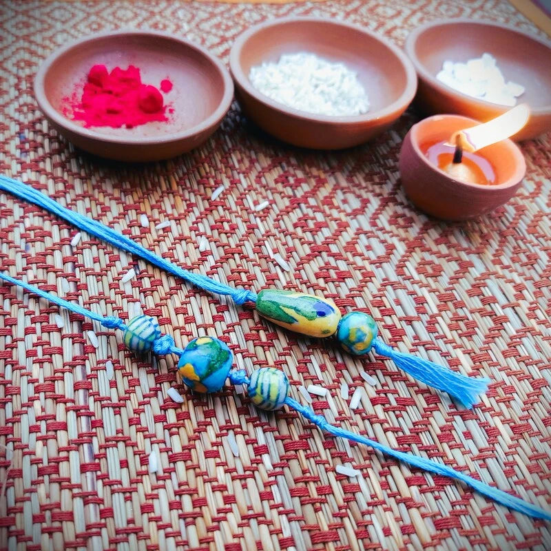 Jaipur Blue Pottery Rakhi & Lumba Festive Hamper
