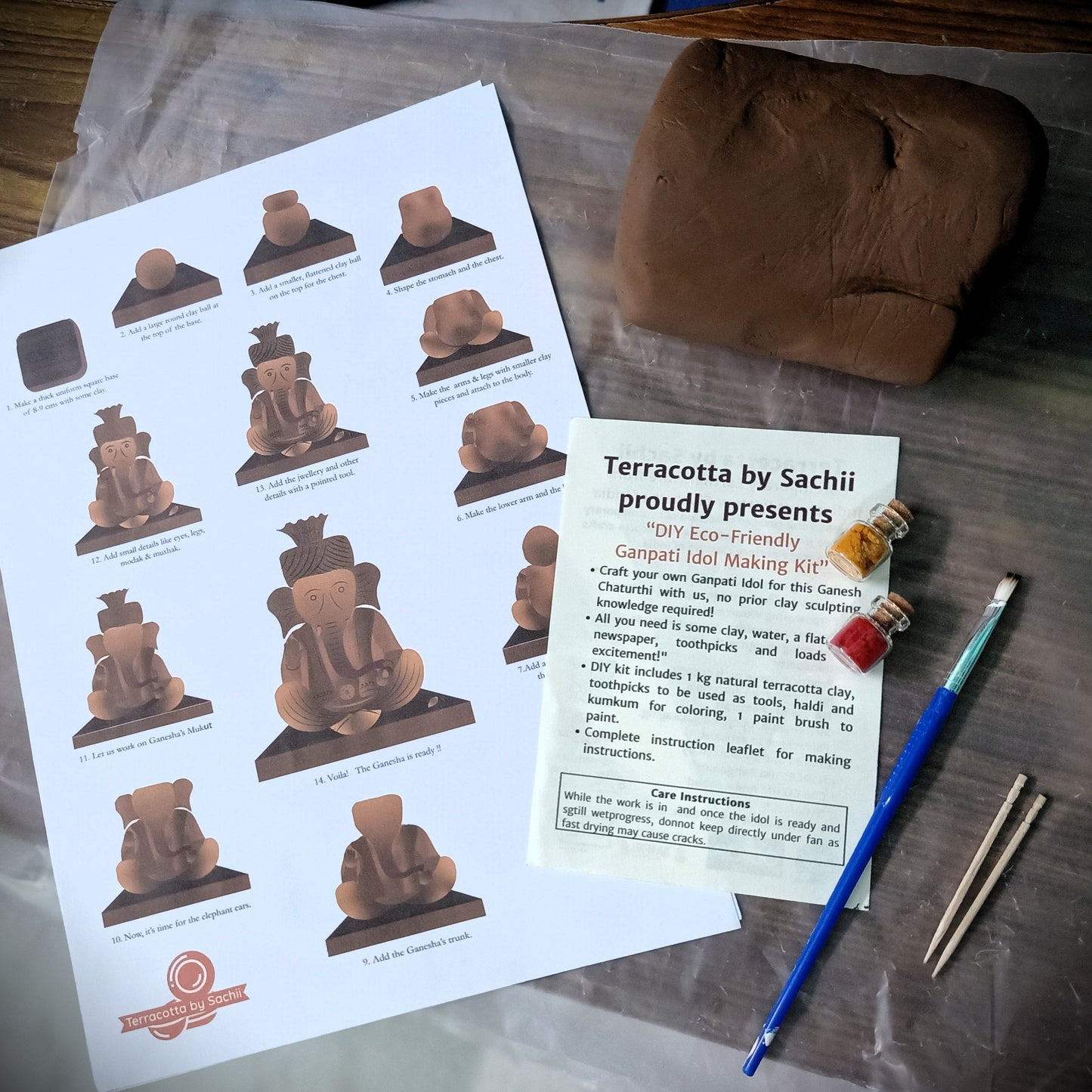 DIY Ganpati Idol Making Kit (delivery outside Delhi/NCR in minimum 3 days)
