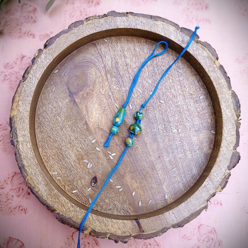 Jaipur Blue Pottery Rakhi Set