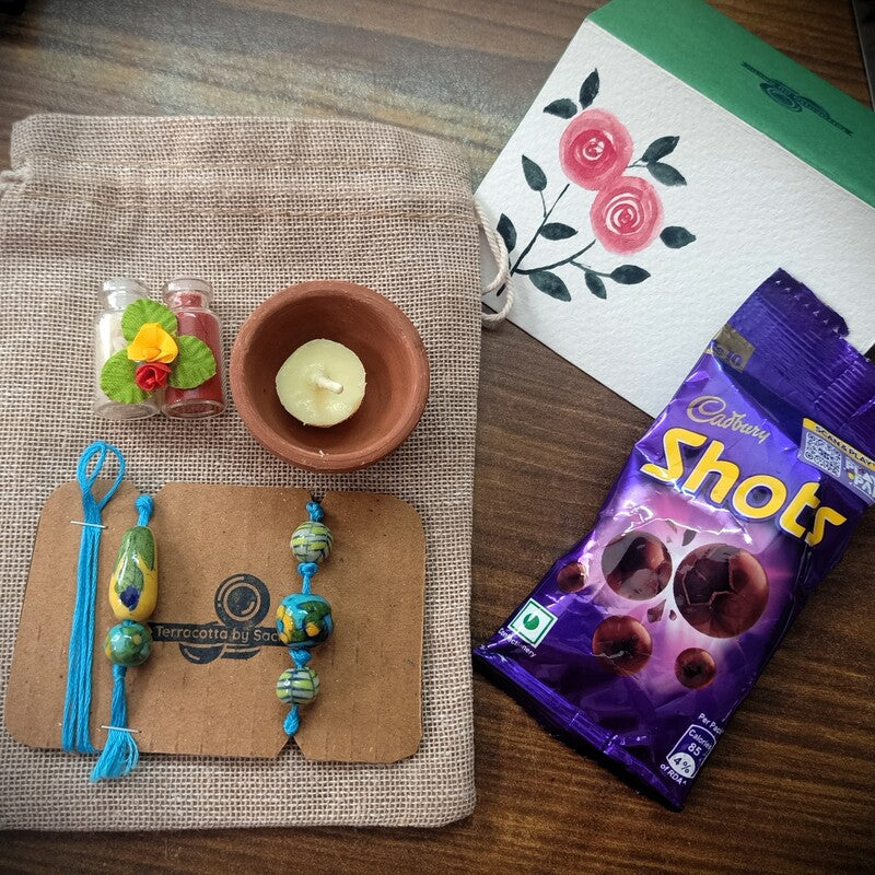 Jaipur Blue Pottery Rakhi & Lumba Festive Hamper