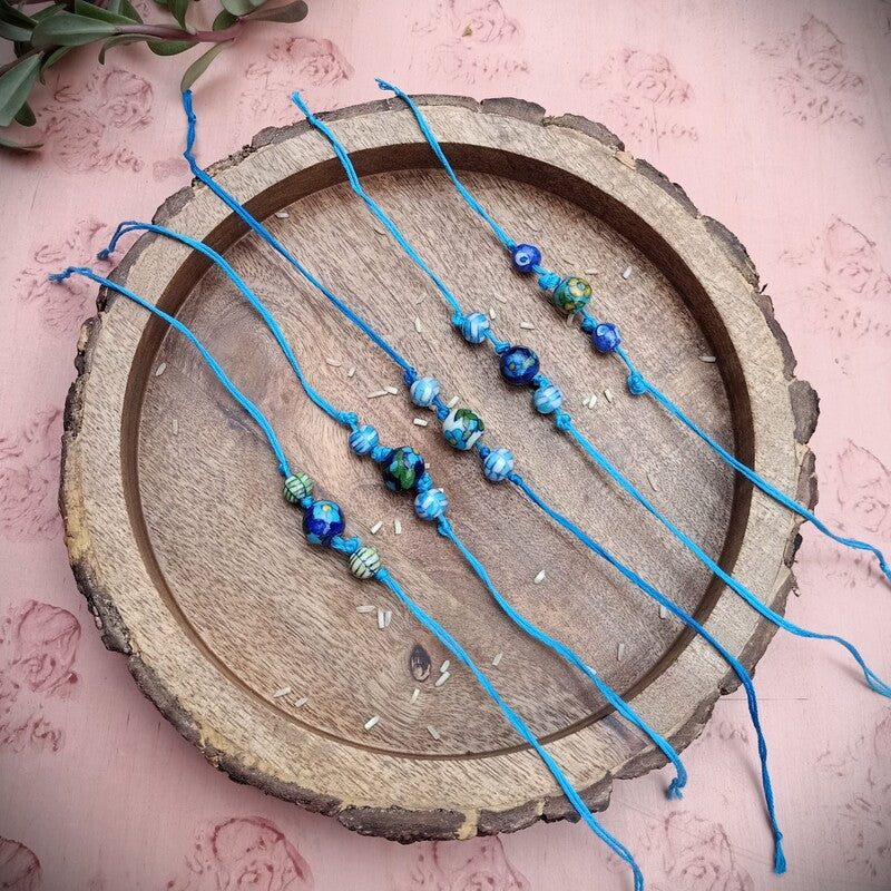 Jaipur Blue Pottery Rakhi Set