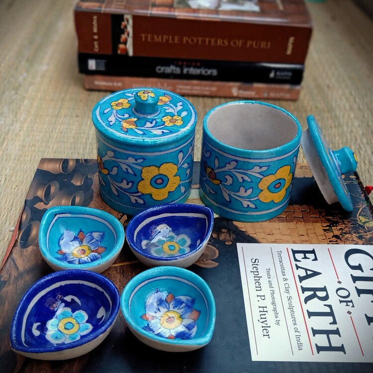 Jaipur Blue Pottery Diwali Gift Set