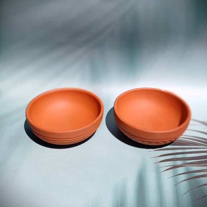 Kolkata Handcrafted Terracotta Snack Bowls Set of 2