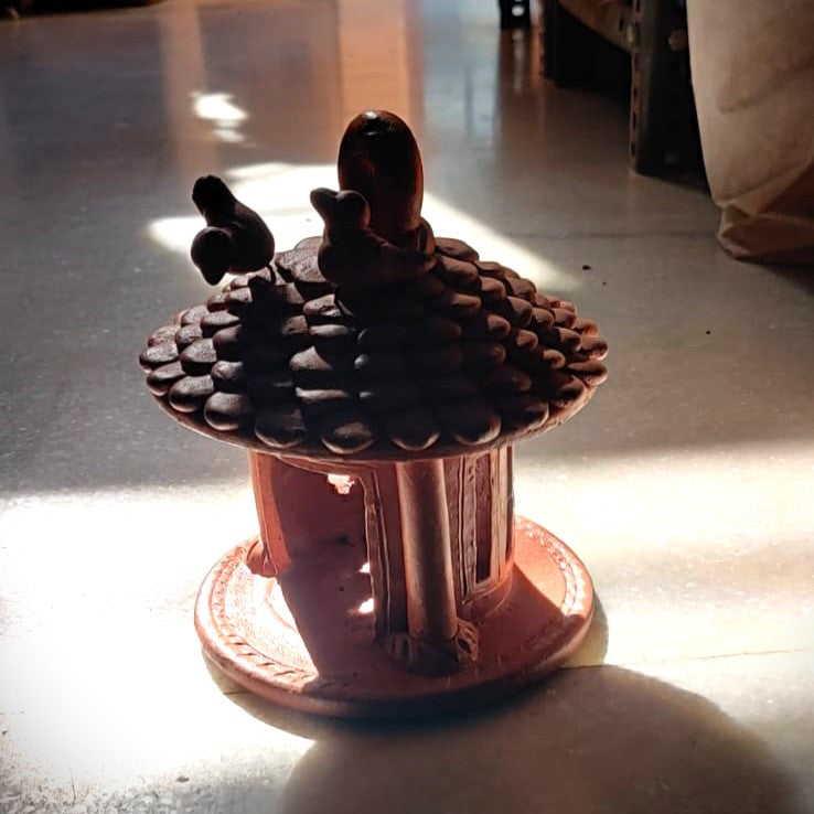 MP Terracotta Craft Birdhouse Round