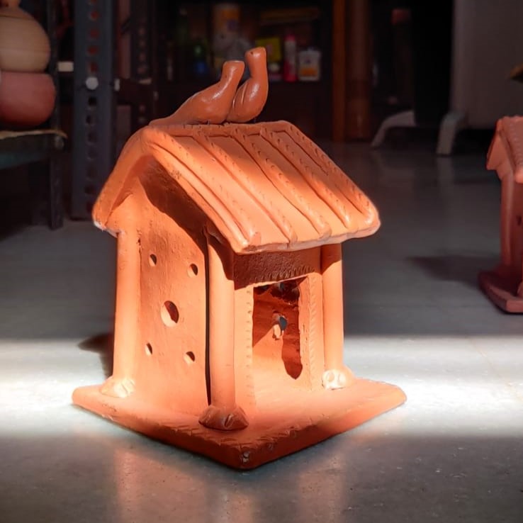 MP Terracotta Craft Birdhouse Rectangular