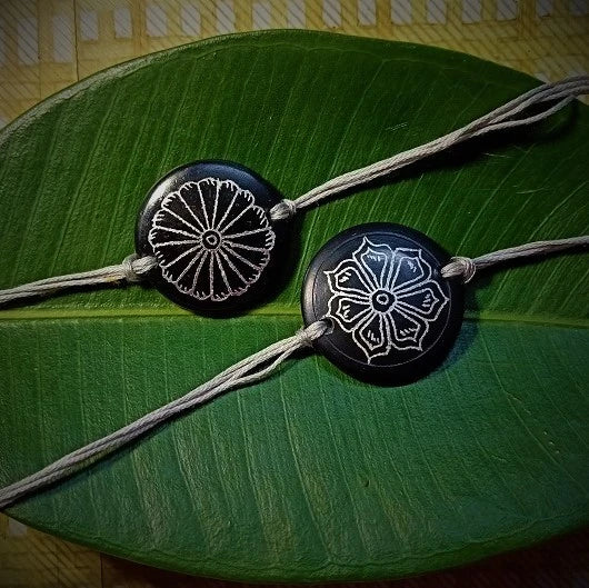 Nizamabad Black Pottery Traditional Clay Craft Rakhi Set