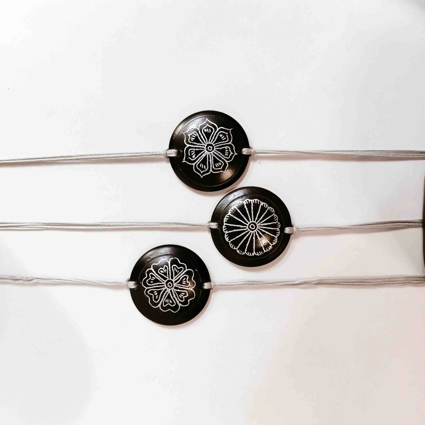 Nizamabad Black Pottery Traditional Clay Craft Rakhi Set