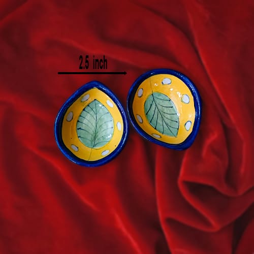 Jaipur Blue Pottery Re-usable Diyas Set of 2 Gift Pack