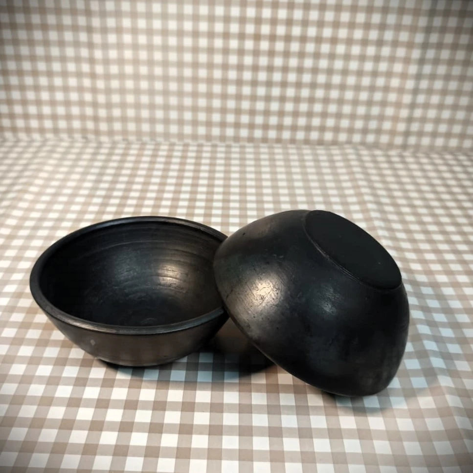 Sawai Madhopur Black Pottery Bowls Set of 2