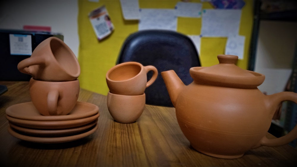Nizamabad Clay Pottery Teaset For 2