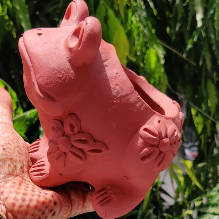 Rajasthan Terracotta Frog Planter 2