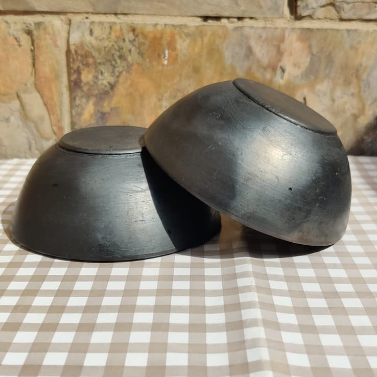 Sawai Madhopur Black Pottery Bowls Set of 2