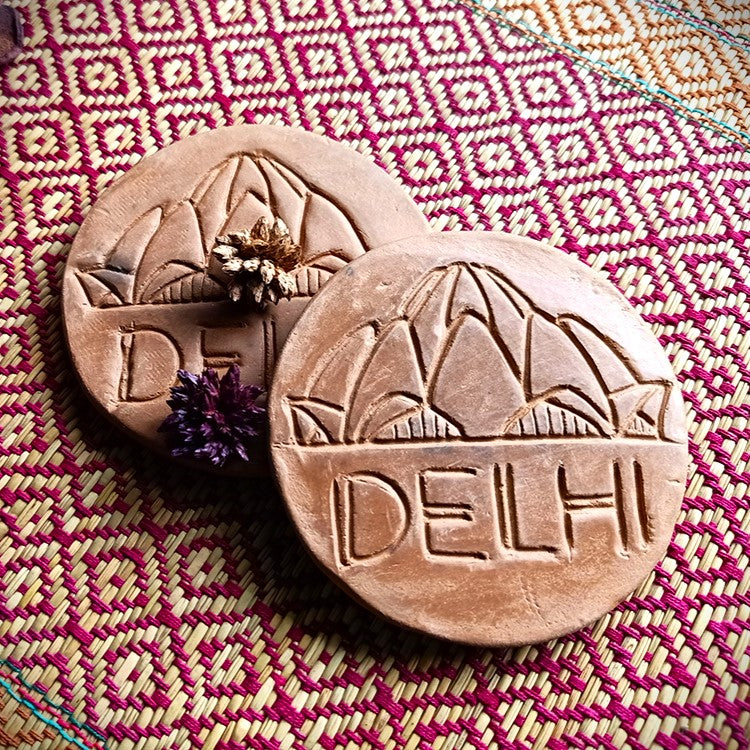 Handcrafted Terracotta Coasters Set of 2