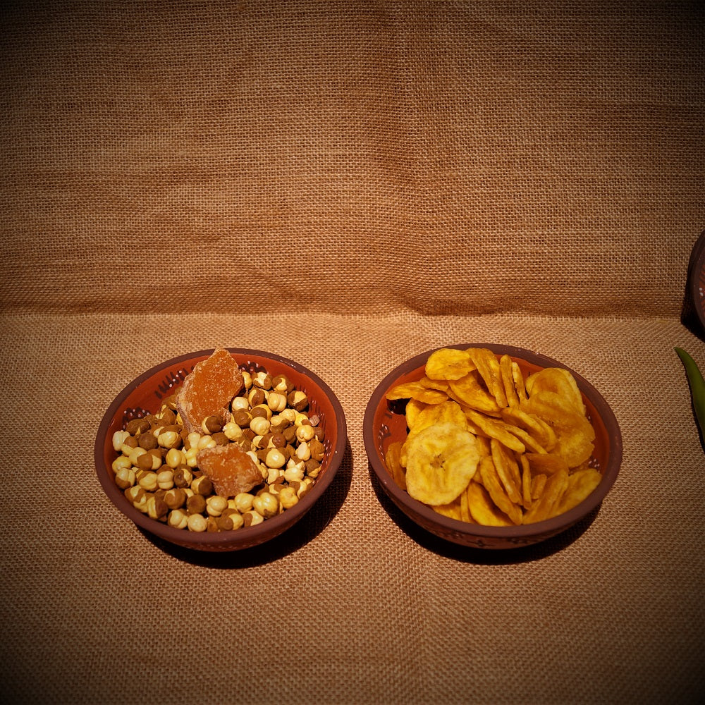 Kutch Painted Pottery Serving Bowls Set of 2