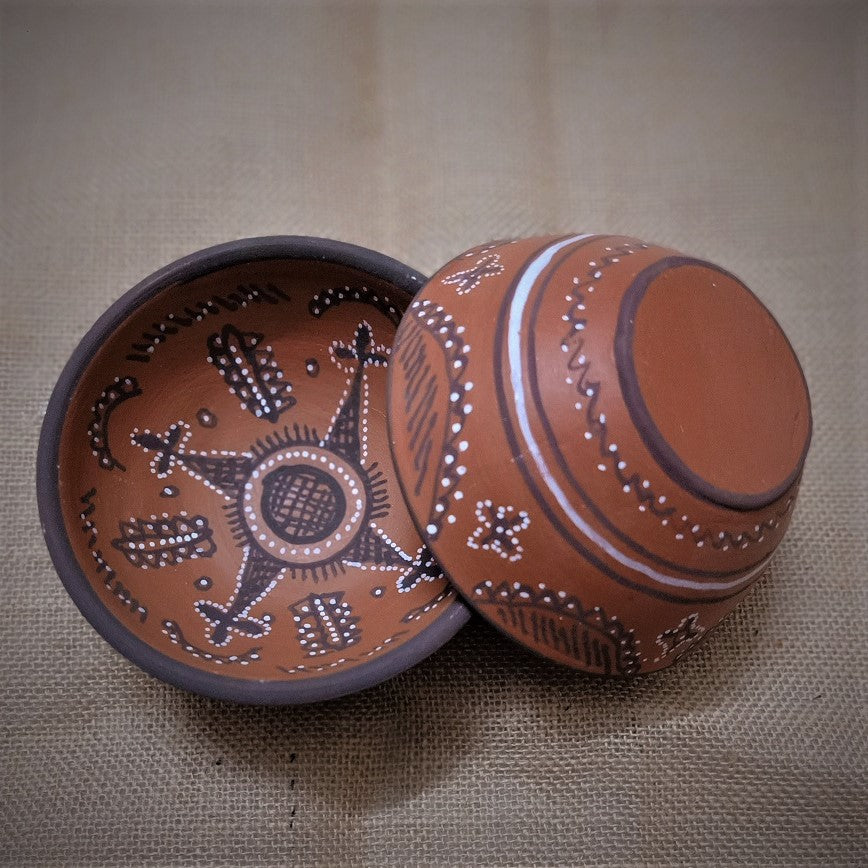 Kutch Painted Pottery Serving Bowls Set of 2