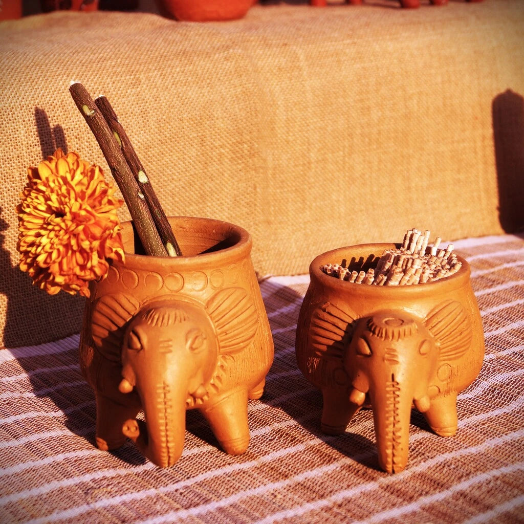 MP Terracotta Craft Animal Figure Planter Elephant