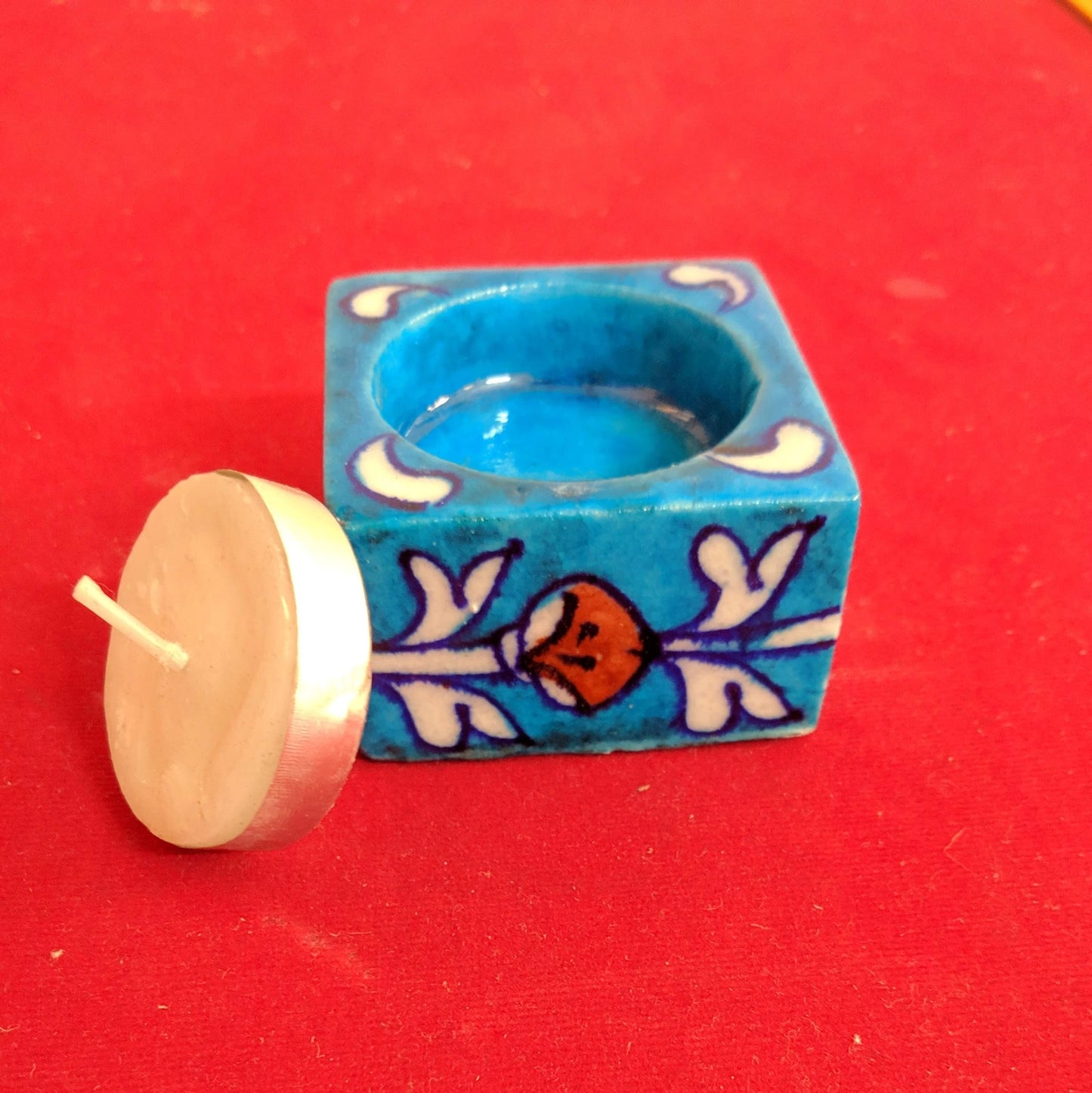Jaipur blue pottery T-Light holder