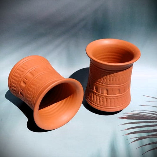 Kolkata Handcrafted Terracotta Tumblers Set of 2