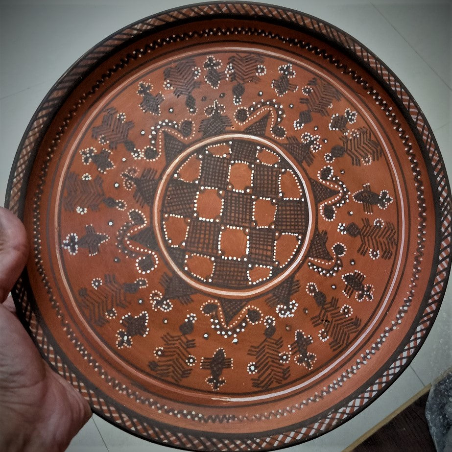Kutch Painted Pottery Platter