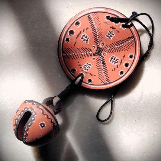 Hand-Painted Kutch Pottery Hanging Bell
