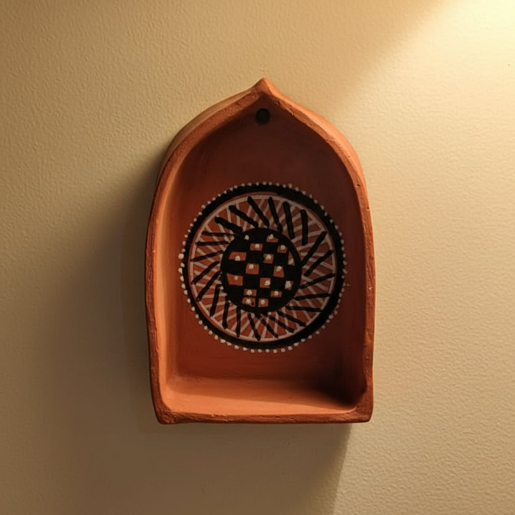 Hand-Painted Kutch Pottery Miniature Wall Hanging