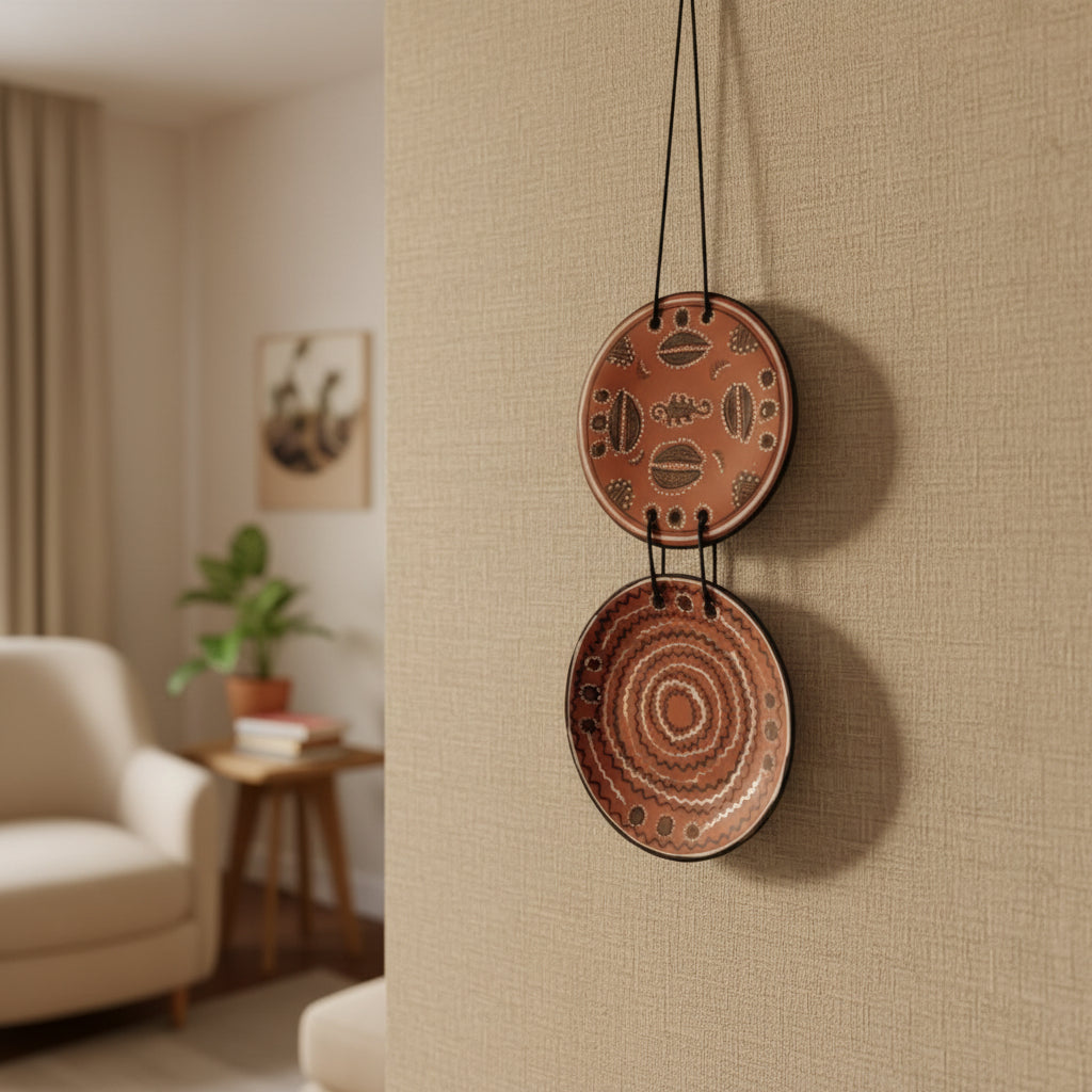 Hand-Painted Kutch Pottery Wall Hanging