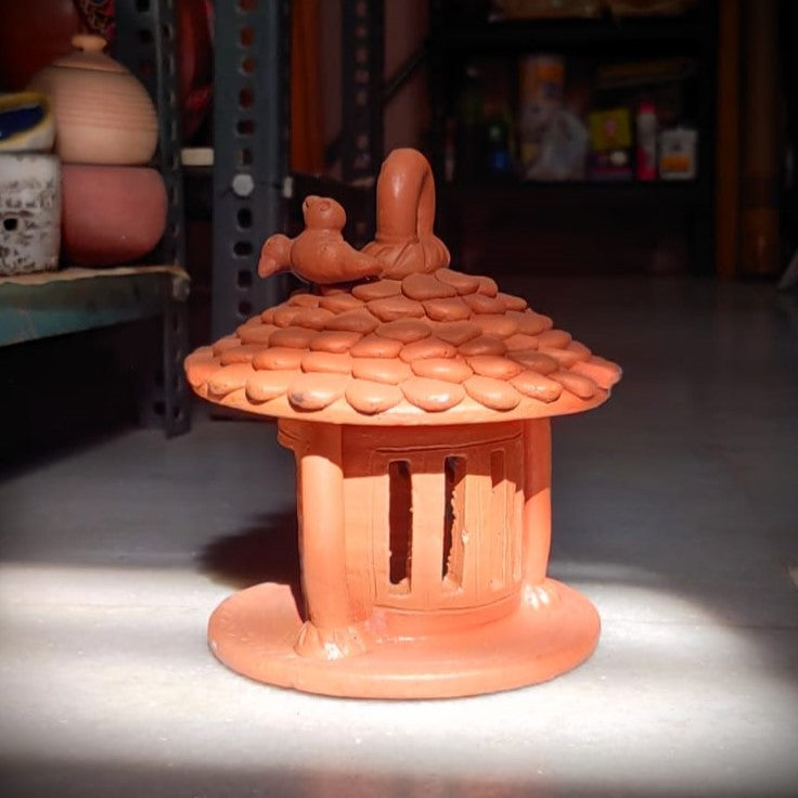 MP Terracotta Craft Birdhouse Round