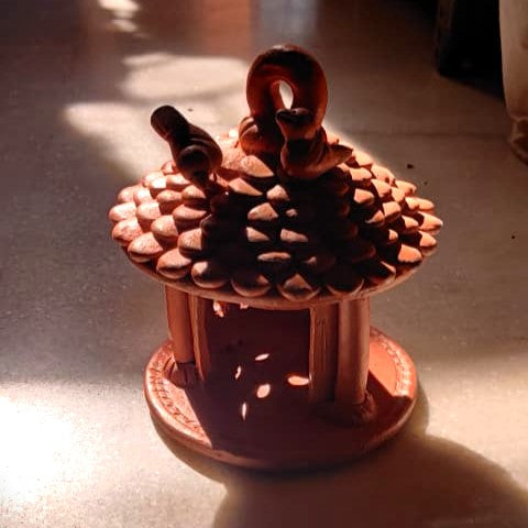 MP Terracotta Craft Birdhouse Round