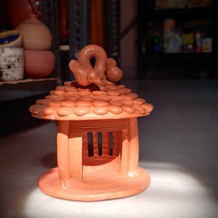 MP Terracotta Craft Birdhouse Round
