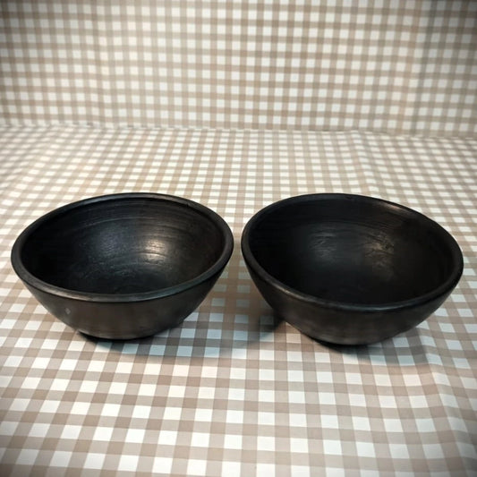 Sawai Madhopur Black Pottery Bowls Set of 2