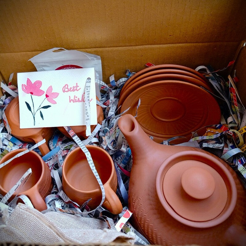 Sustainable Luxury Terracotta Pottery Rakhi Gift Hamper