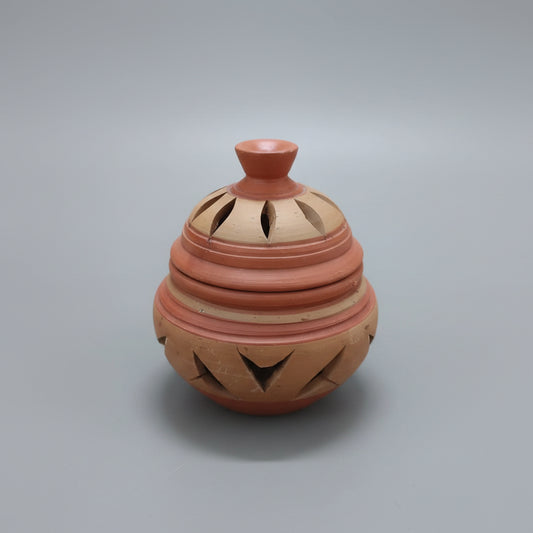 Terracotta Craft Pottery Cutwork Lamp