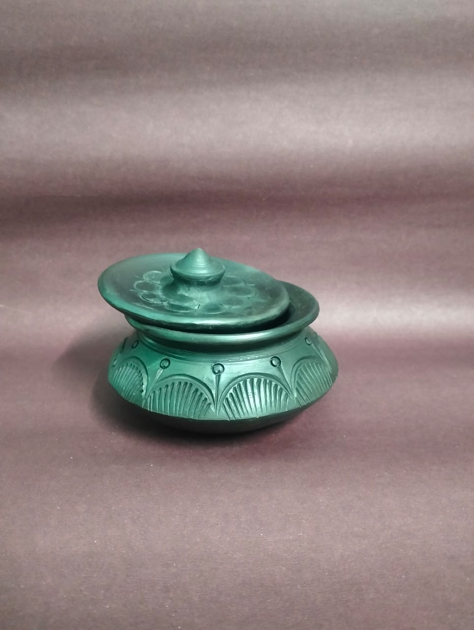 Sawai Madhopur Black Pottery Dahi Handi