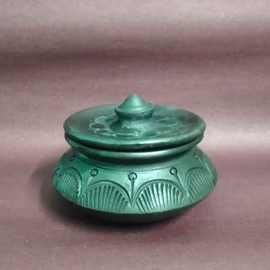 Sawai Madhopur Black Pottery Dahi Handi