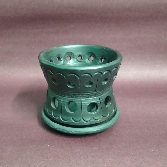 Sawai Madhopur Black Pottery Candle Lamp