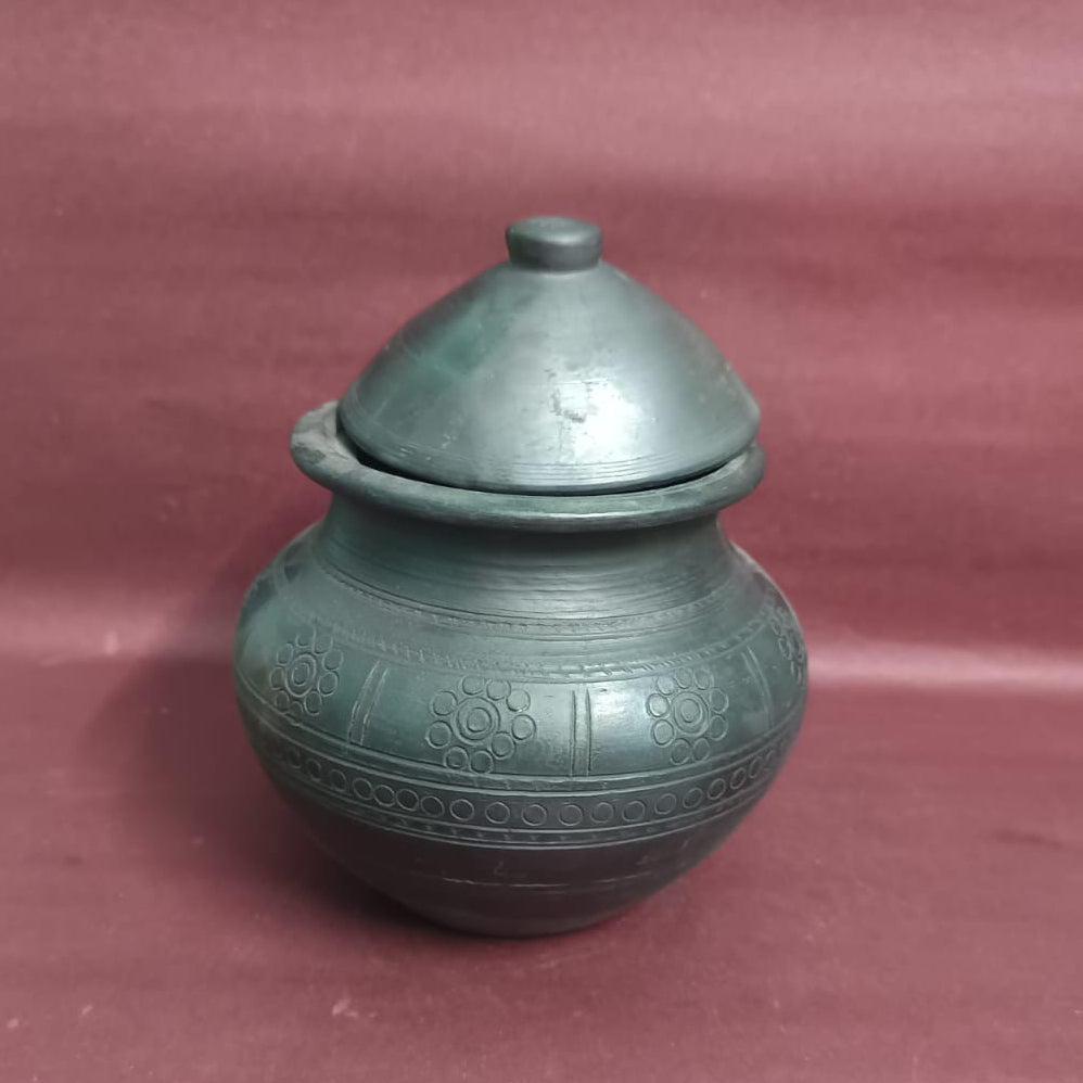 Sawai Madhopur Black Pottery Pot (Lota)