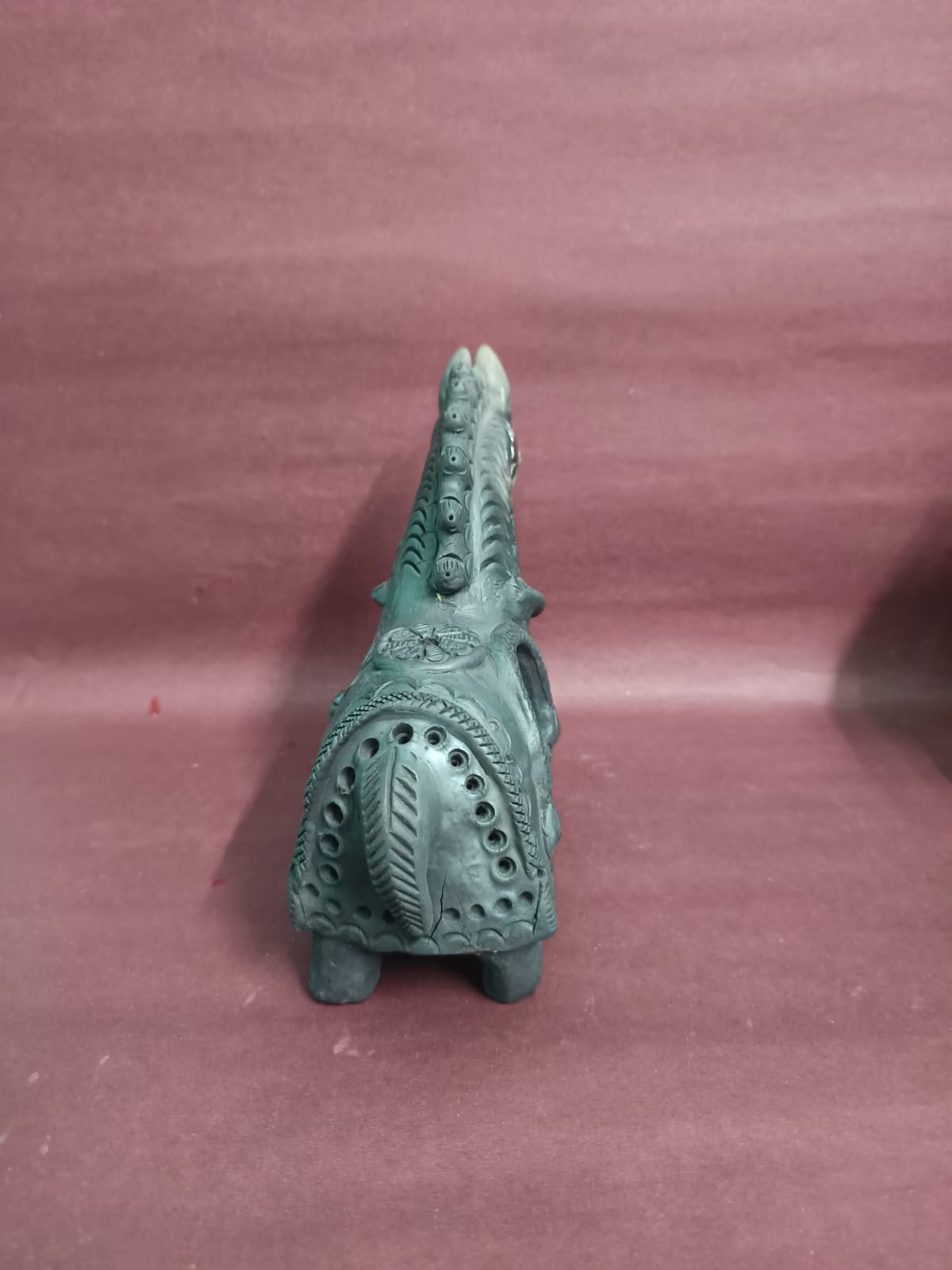 Sawai Madhopur Black Pottery Animal Figurine Horse