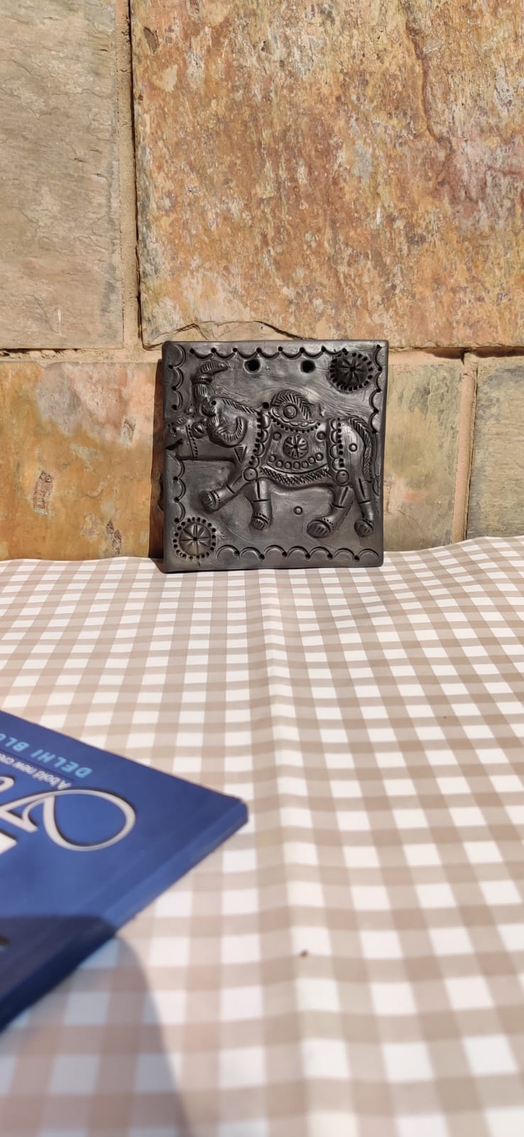 Sawai Madhopur Black Pottery Various Animal Tile Art Medium