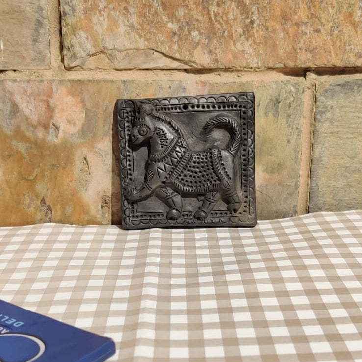 Sawai Madhopur Black Pottery Tile Art (Small)