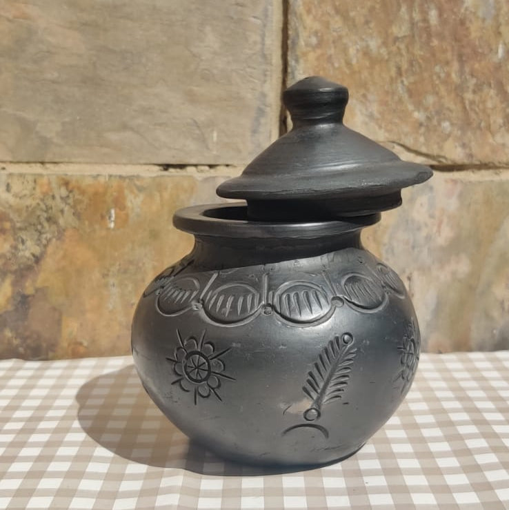 Sawai Madhopur Black Pottery Small Pot