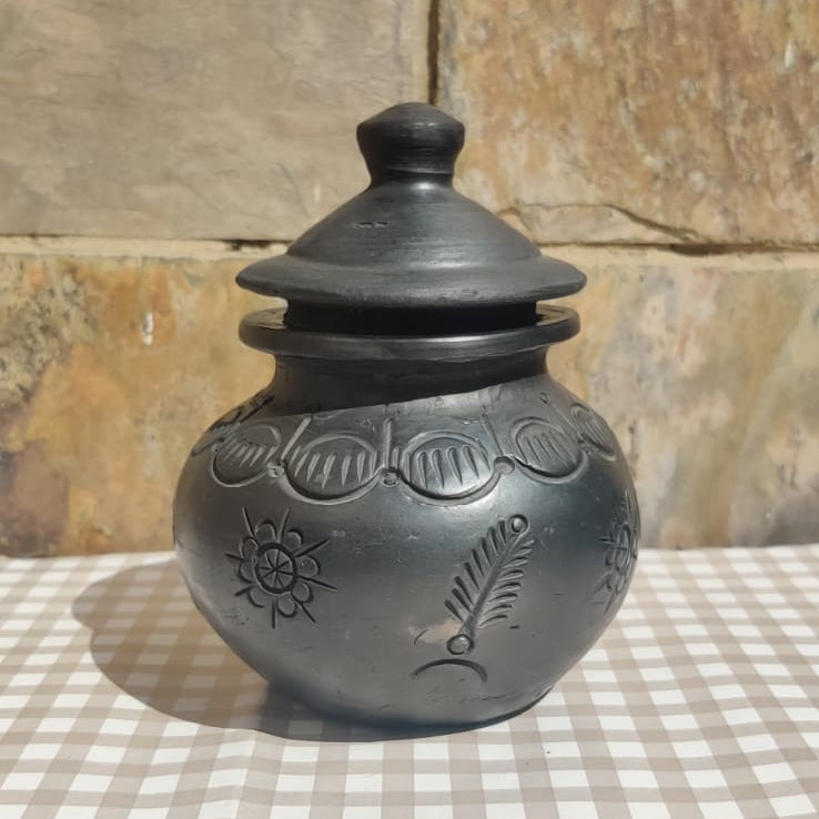 Sawai Madhopur Black Pottery Small Pot