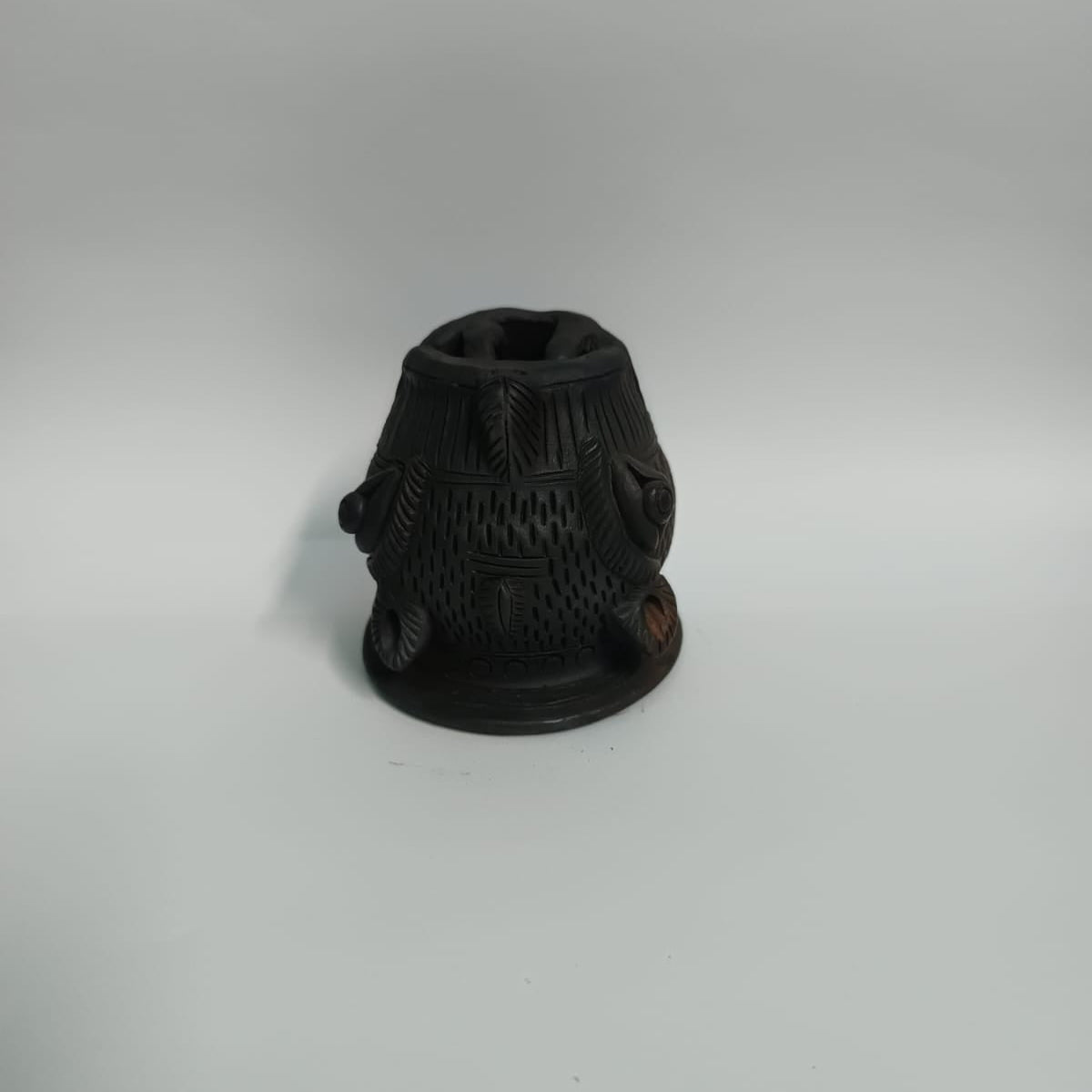 Sawai Madhopur Black Pottery Tiger Face