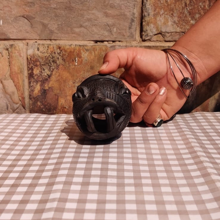 Sawai Madhopur Black Pottery Tiger Face