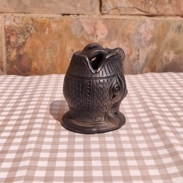 Sawai Madhopur Black Pottery Tiger Face