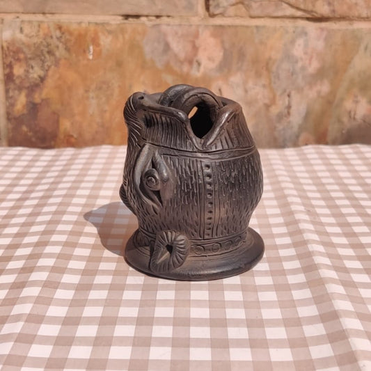 Sawai Madhopur Black Pottery Tiger Face