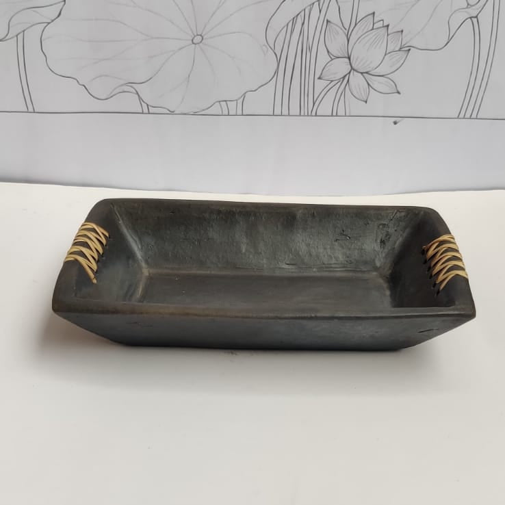 Longpi Black Pottery Snack Platter