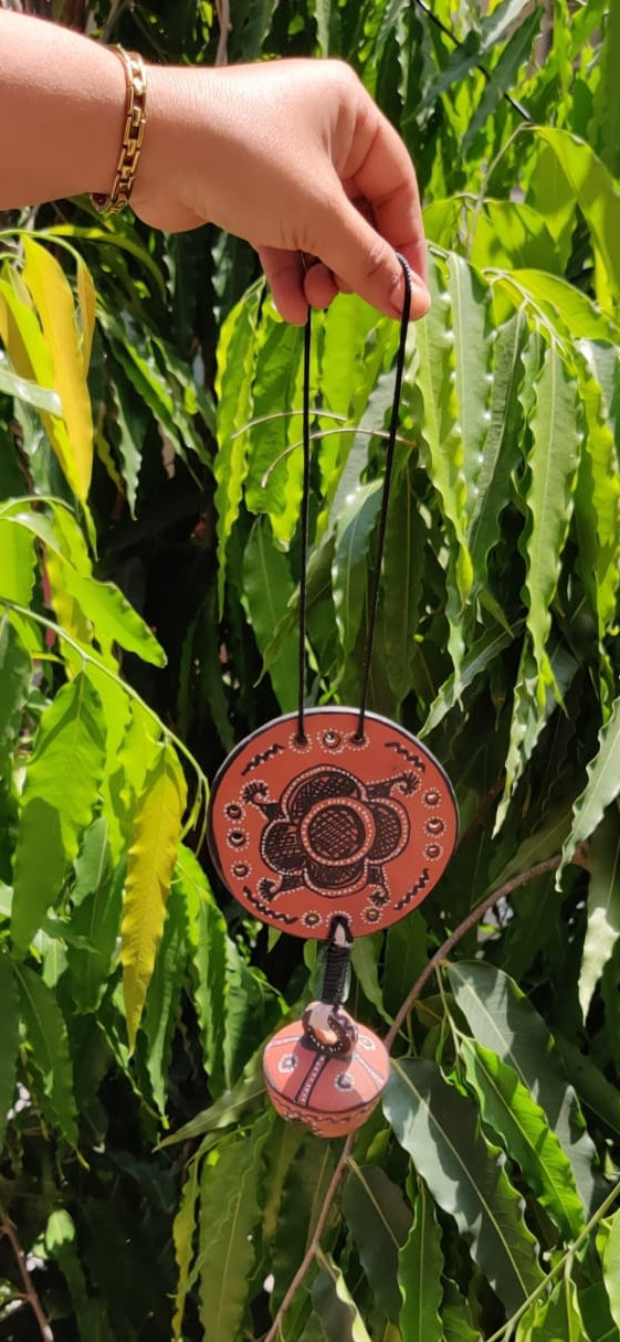 Hand-Painted Kutch Pottery Hanging Bell