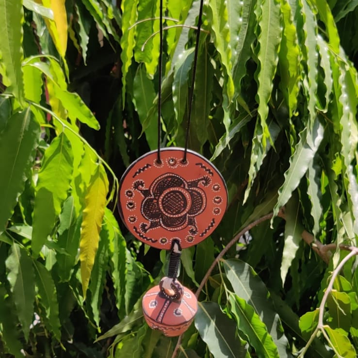 Hand-Painted Kutch Pottery Hanging Bell