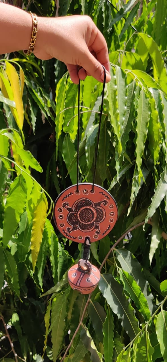 Hand-Painted Kutch Pottery Hanging Bell
