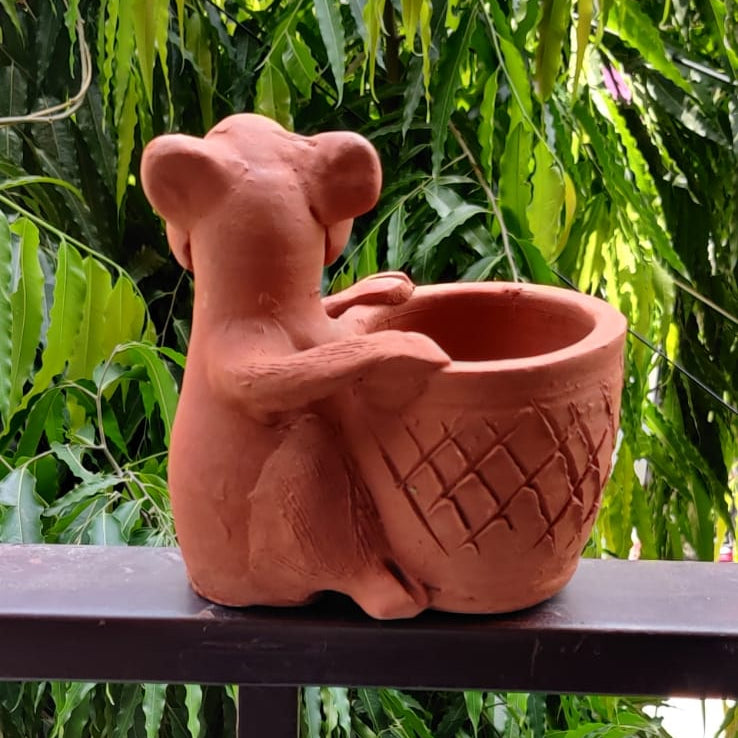 Rajesthan Terracotta Bear Planter 3